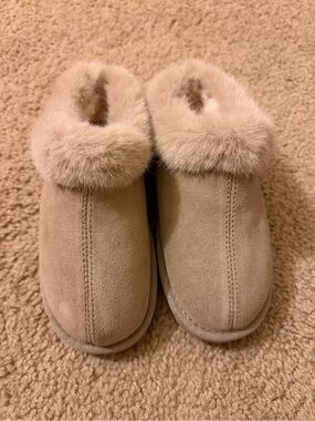 BearPaw Kids Beige Faux-Fur Lined Boots